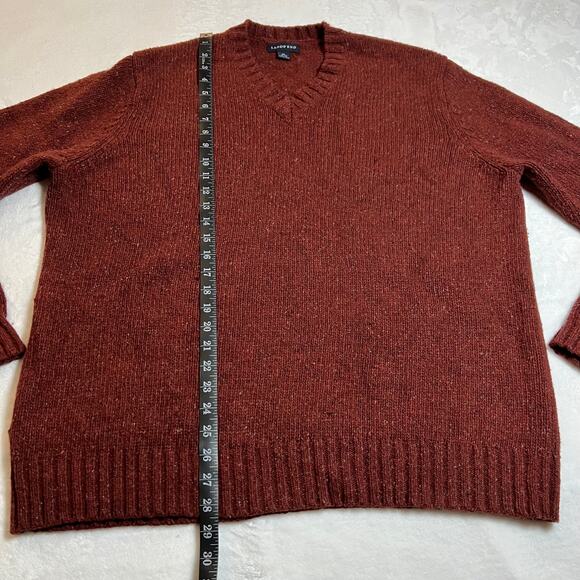 Lands' End Men's V-Neck Lambswool Nylon Blend Pullover Knit Sweater Size X-Large - Picture 7 of 7